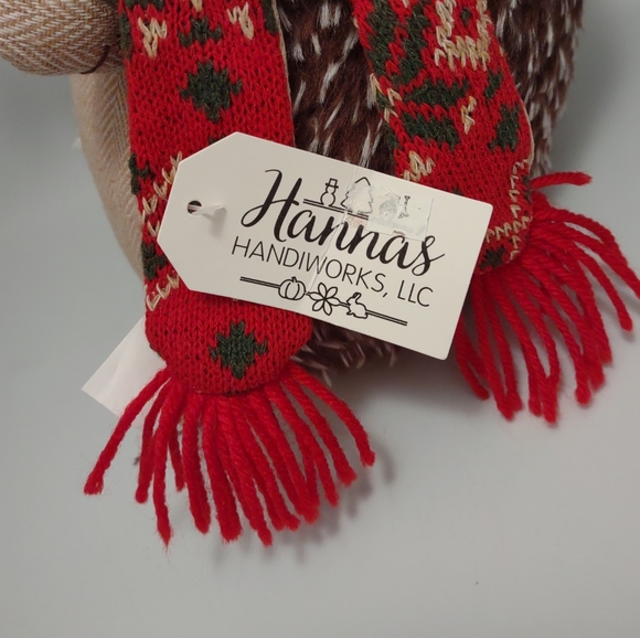 Hanna's Handiworks Wonderland Hedgehog Sitter Plush, Red Scarf 7.5” H - Picture 6 of 10